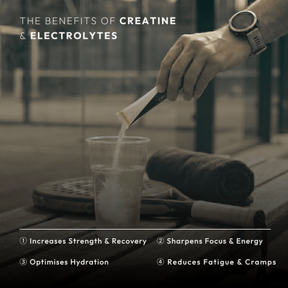 Benefits of Creayate creatine and electrolytes — strength and recovery, focus and energy, hydration, reduced fatigue and cramps
