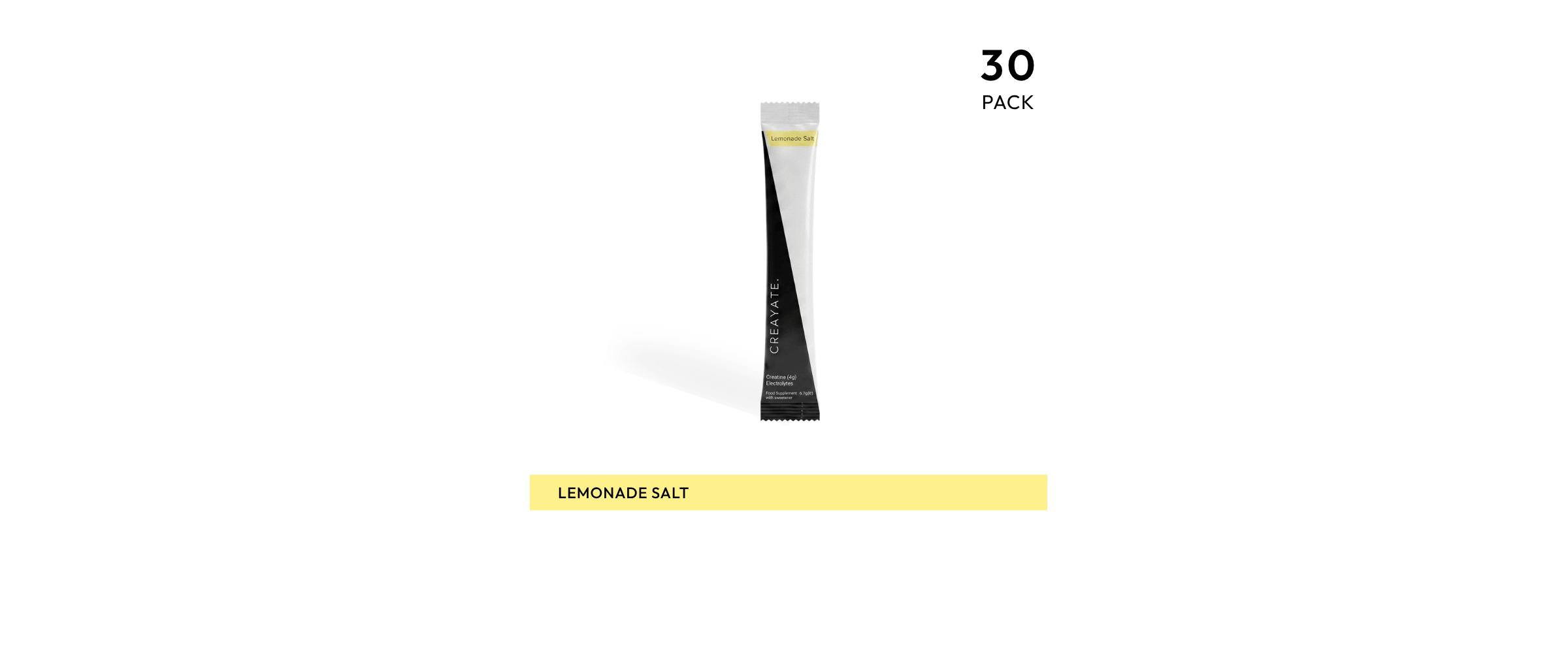 Creayate Lemonade Salt 30-pack creatine and electrolytes sachet product hero