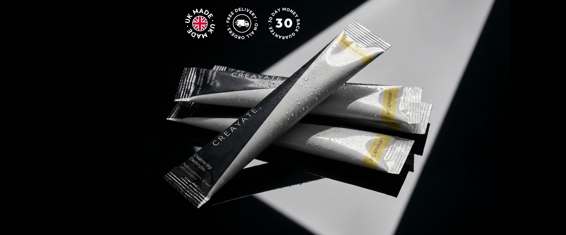Creayate landing banner 3 — No tubs, no mess, no fuss (desktop)