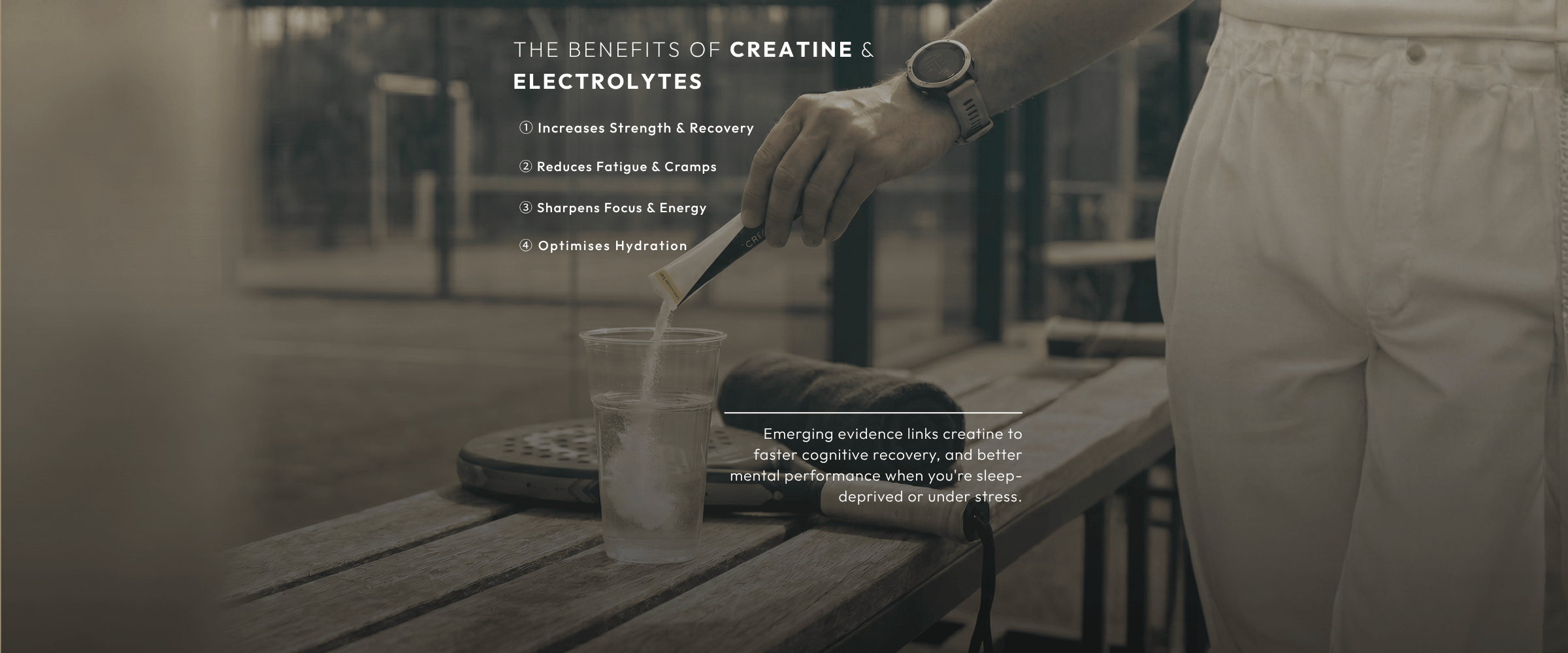 Creayate Lemonade Salt sample — benefits of creatine and electrolytes: strength, recovery, focus, energy and hydration